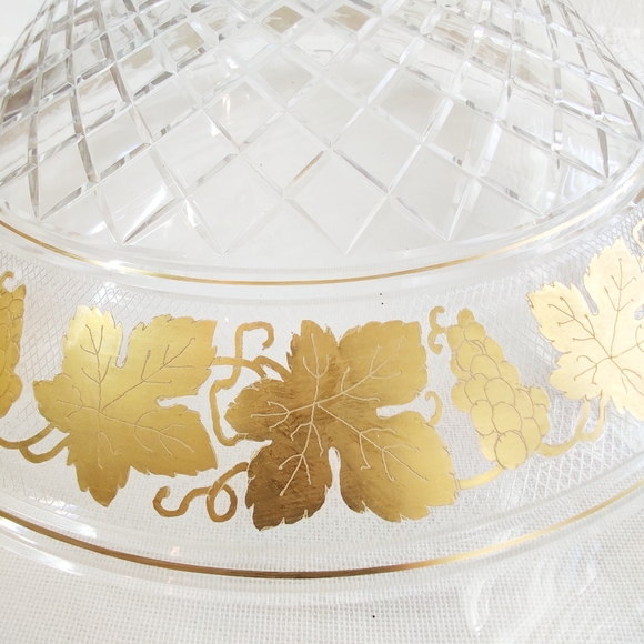 Val Saint Lambert Vintage Centerpiece Bowl, Cut Crystal, 1940-50, Belgian Glass - Picture 8 of 13